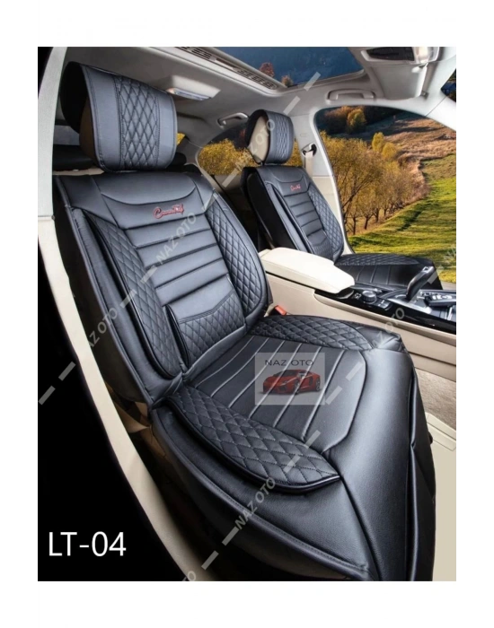 SPESIYAL Siyah Deri ORTAPEDİK Araç Koltuk Kılıfı