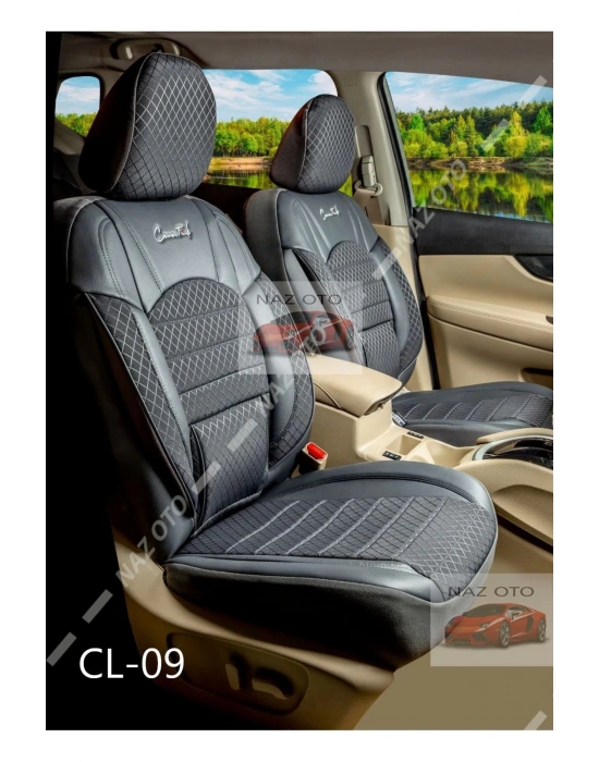 QUALİTY Petek Kumaş Füme Deri ORTAPEDİK Oto Kılıfı