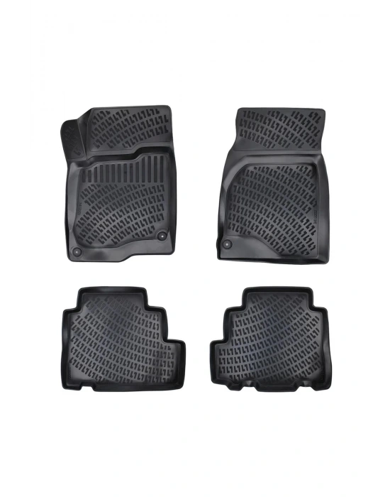 Chevrolet Aveo 2012 Sonrası 3D Siyah Kokusuz Havuzulu Paspas Takımı