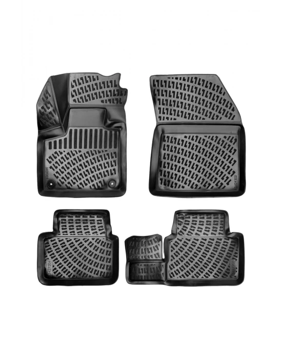 Peugeot Expert 2017 Sonrası 3D Siyah Kokusuz Havuzulu Paspas Takımı