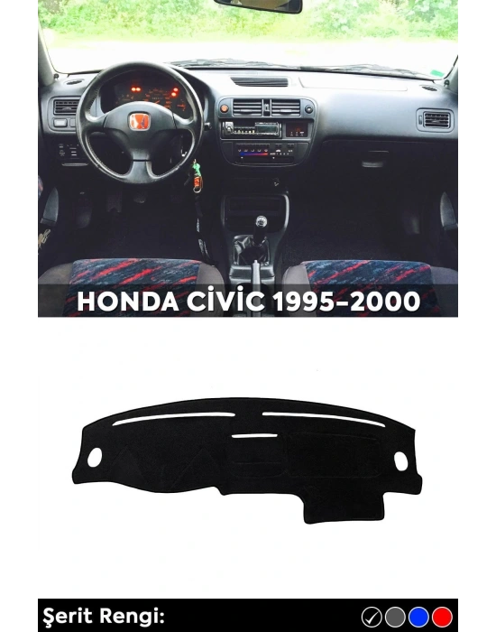 Honda Civic 1995-2000 3d Torpido Koruma Kılıfı - Ön Göğüs Kaplama - Siyah Şerit