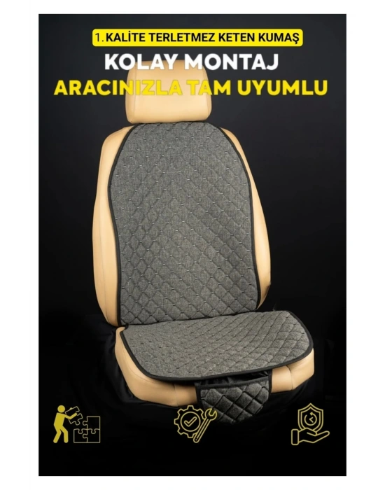 MERCEDES X Class 2017 ve SonrasıTerletmez Kaymaz Keten Oto Minder Kılıf Komple Set ( 7 Parça ) Füme