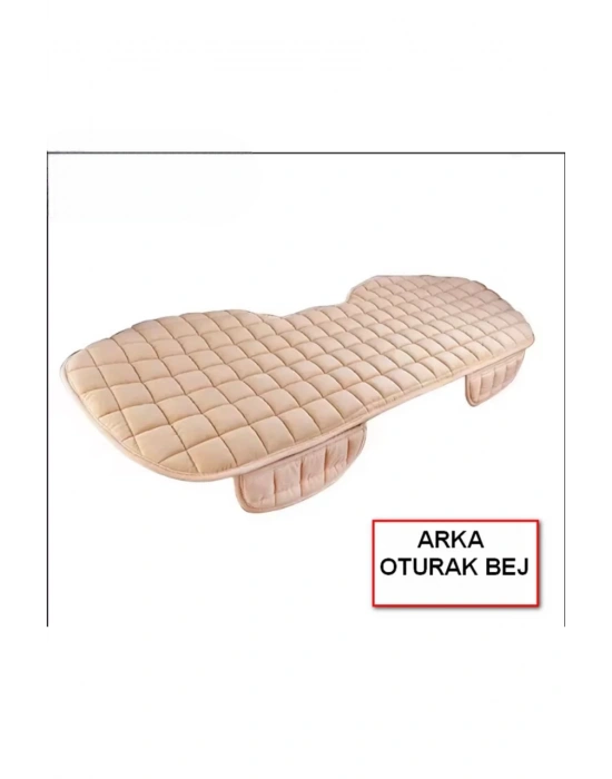 Araba Koltuk Soft Ortopedik Cepli Oto Kılıf- Minder Seti (3 parça) Bej