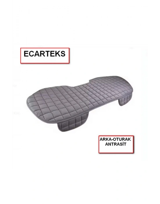 Araba Koltuk Soft Ortopedik Cepli Oto Kılıf- Minder Seti (3 parça) Antrasit