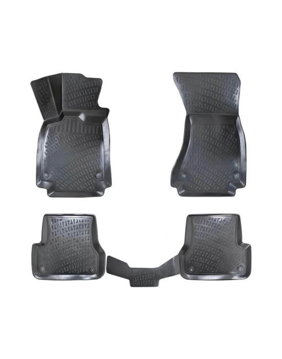 Audi A7 2010-2018 3D Siyah Kokusuz Havuzulu Paspas Takımı