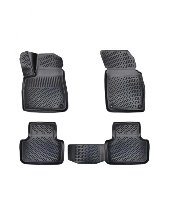 Audi Q5 2017 Sonrası 3D Siyah Kokusuz Havuzulu Paspas Takımı