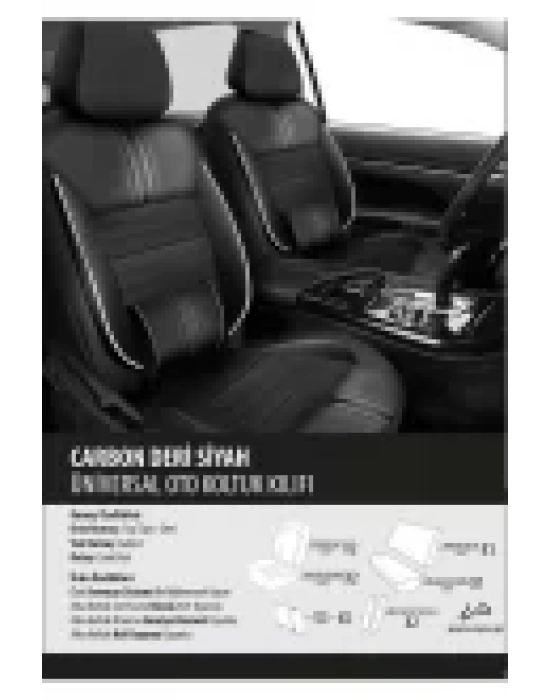 Audi Rs4 Koltuk Kılıfı Carbon Deri Siyah