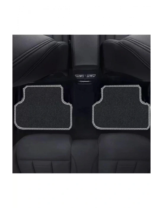 BMW E 90 2005 - 2011 Siyah Halı Gri Kenar Petek Topuk