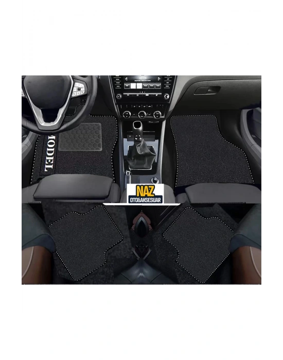 BMW E 90 2005 - 2011 Siyah Halı Siyah Kenar Petek Topuk