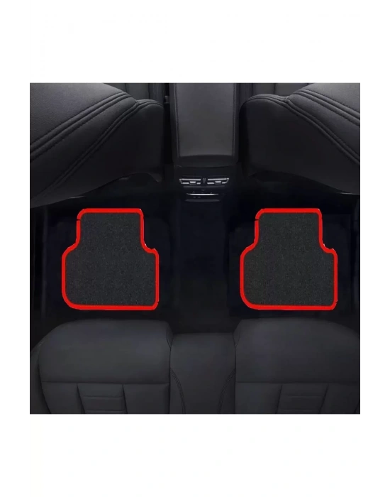 Cıtroen c-elysee  Siyah Halı Kırmızı Kenar Petek Topuk