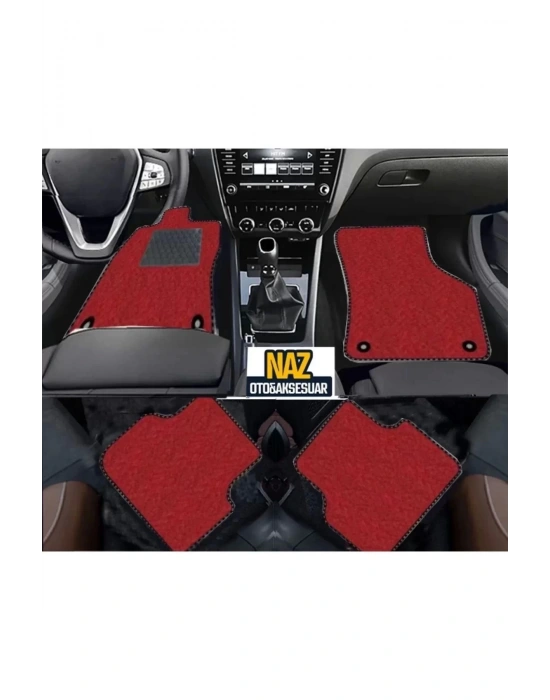 HONDA INTERGRA Kırmızı Halı Siyah Kenar Petek Topuk