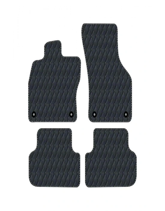 Mercedes W210 1996-2003 Uyumlu Siyah Dikişli Siyah Deri Paspas