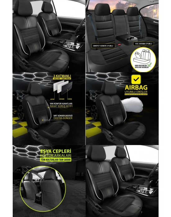 MİNİ CABRİO Naz Oto carbon deri siyah