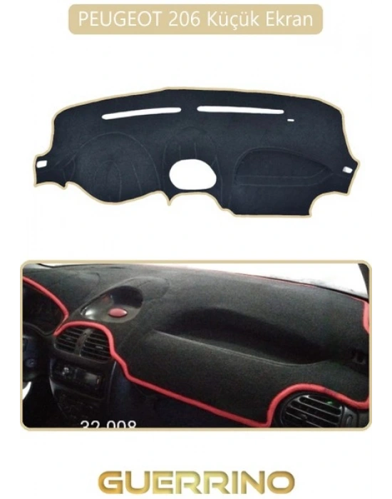 PEUGEOT 206 Küçük EkranTORPİDO KORUMA HALISI BEJ KENAR