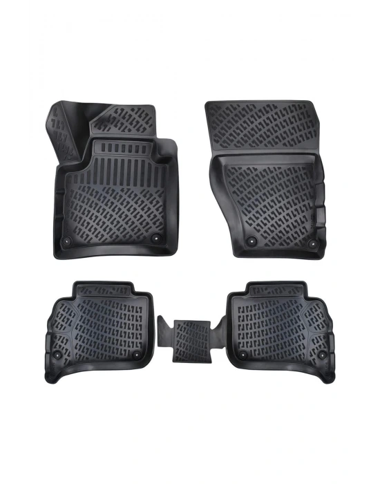 Porsche Cayenne 2018 Sonrası 3D Siyah Kokusuz Havuzulu Paspas Takımı