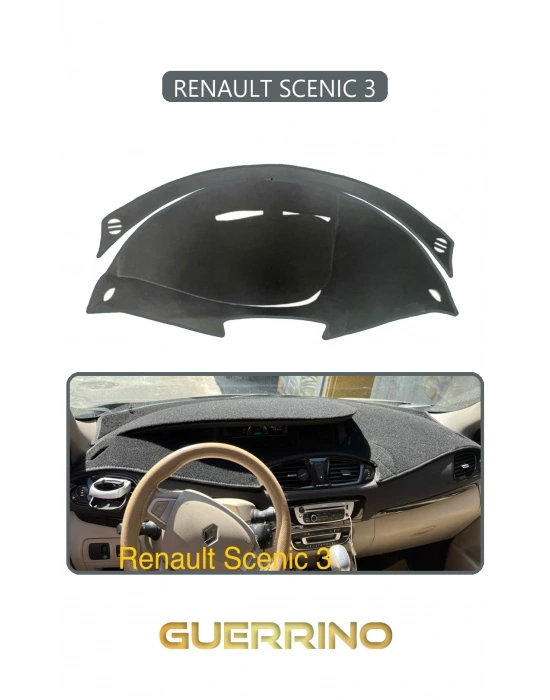 RENAULT SCENIC 3TORPİDO KORUMA HALISI GRİ KENAR