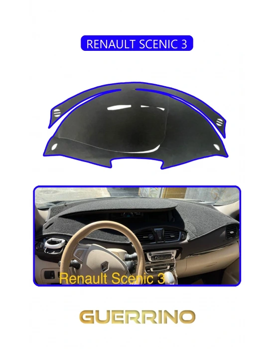 RENAULT SCENIC 3TORPİDO KORUMA HALISI MAVİ KENAR