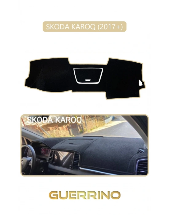 SKODA KAROQ 2017+TORPİDO KORUMA HALISI BEJ KENAR