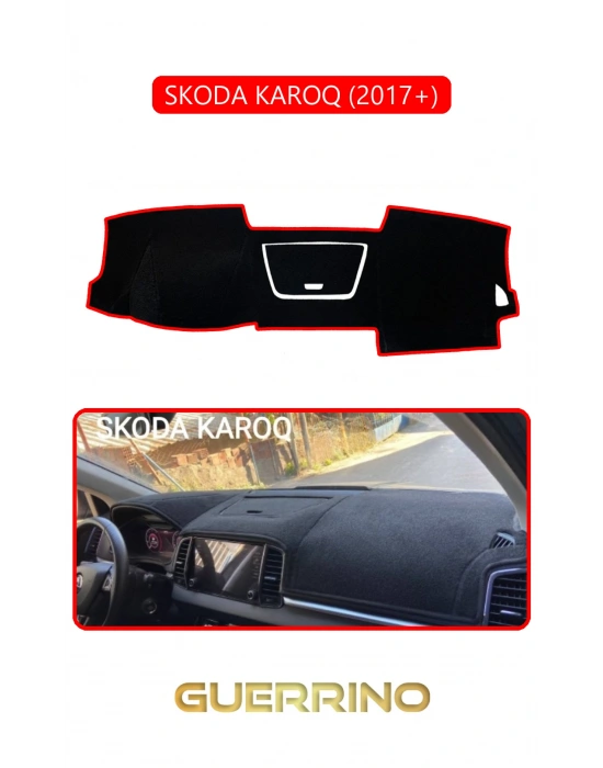 SKODA KAROQ 2017+TORPİDO KORUMA HALISI KIRMIZI KENAR