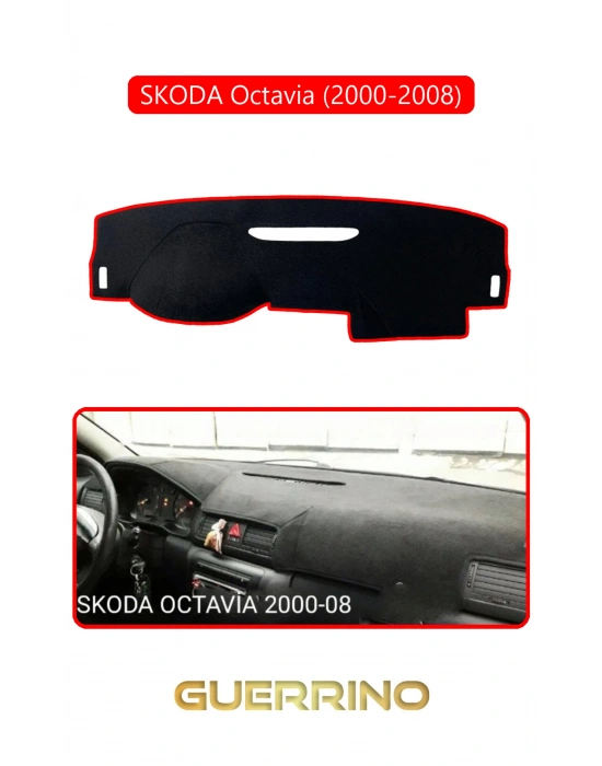 SKODA Octavia (2000-2008)TORPİDO KORUMA HALISI KIRMIZI KENAR