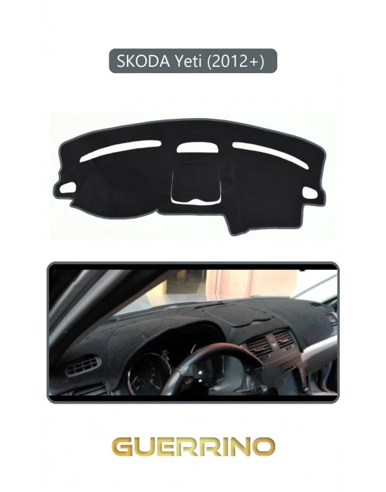 SKODA Yeti (2012+) TORPİDO KORUMA HALISI GRİ KENAR