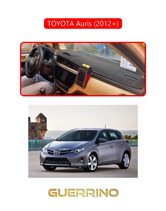 TOYOTA Auris (2012-2013)TORPİDO KORUMA HALISI KIRMIZI KENAR