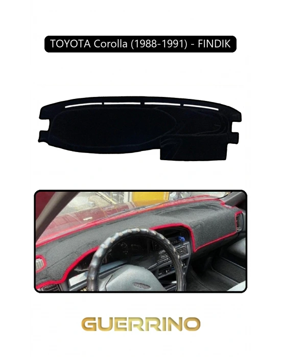 TOYOTA Corolla (1988-1991) fındık TORPİDO KORUMA HALISI SİYAH KENAR