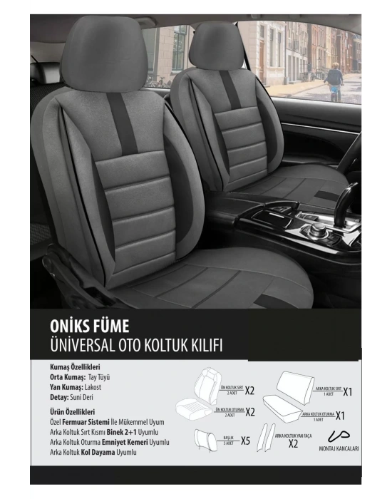 Volvo Xc60 Koltuk Kılıfı Oniks Füme