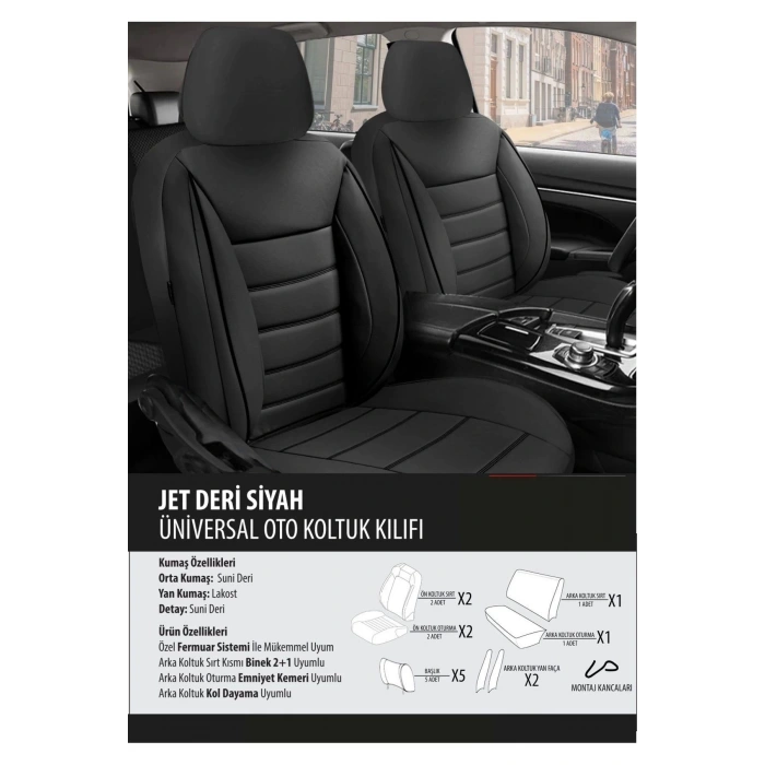 Bmw I3 Koltuk Kılıfı Jet Deri Bej