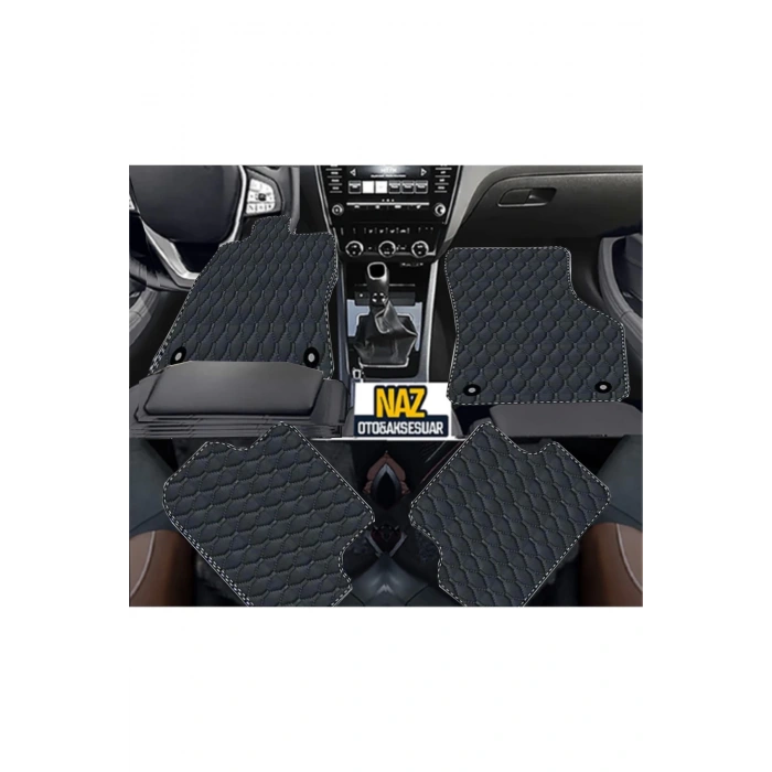 FORD ECOSPORT 2016 + Uyumlu Siyah Dikişli Siyah Deri Paspas