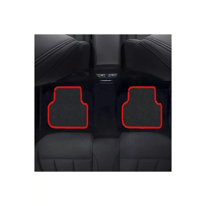 BMW E 90 2005 - 2011 Siyah Halı Kırmızı Kenar Petek Topuk