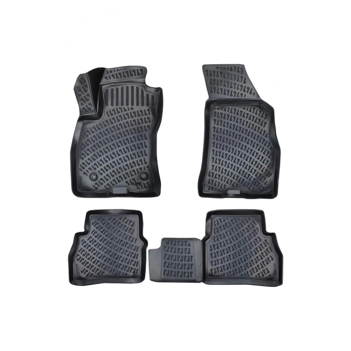 Fiat Doblo PANELVAN (2 Parça) 2000-2009 3D Siyah Kokusuz Havuzulu Paspas Takımı