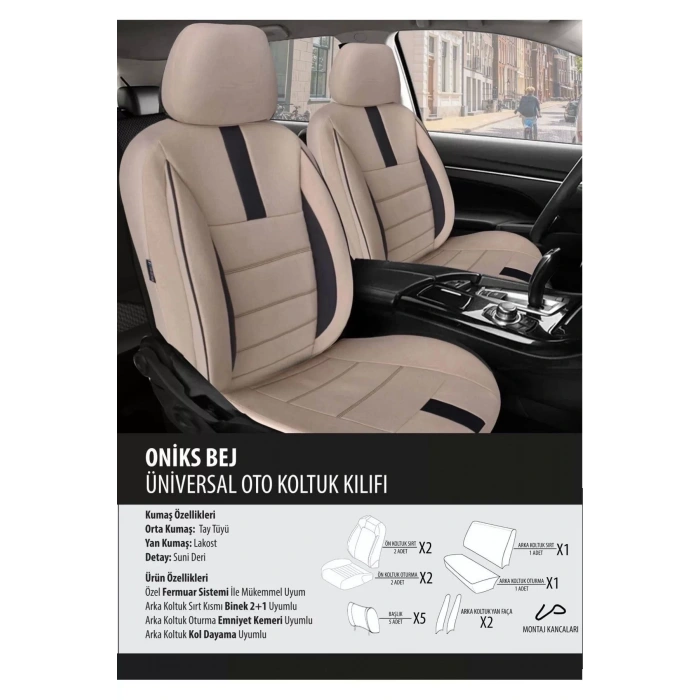 Ford B-max Koltuk Kılıfı Oniks Bej