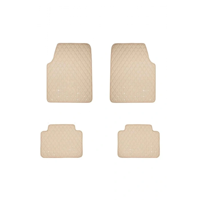 Ford S-Max 2006 - 2014 Uyumlu Bej Dikişli Bej Deri Paspas