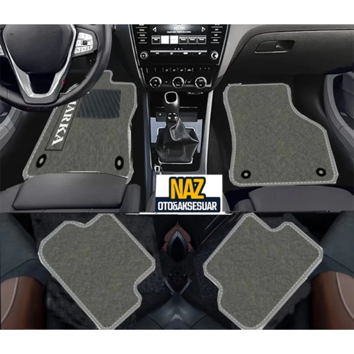 HONDA CR-V 2012-2017 Gri Halı Gri Kenar Petek Topuk