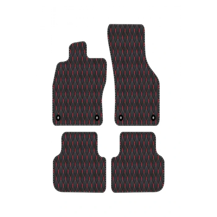 Isuzu D-Max 2002-2012 Uyumlu Mavi Dikişli Siyah Deri Paspas