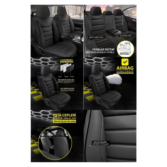 LAMBORGHİNİ MURCİELAGO  Naz Oto Jet Deri Siyah