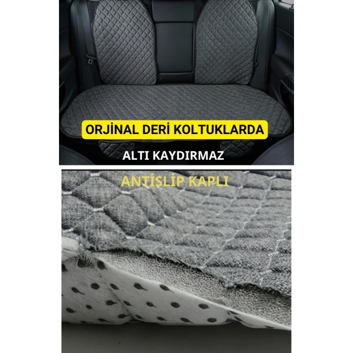 Mercedes S W221 2006-2013  ShortTerletmez Kaymaz Keten Oto Minder Kılıf Komple Set(7Parça) Gri
