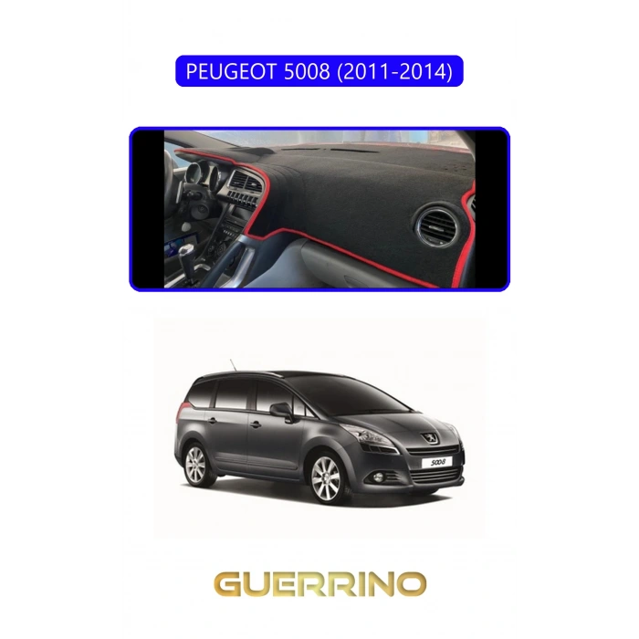 PEUGEOT 5008 (2011-2014)TORPİDO KORUMA HALISI MAVİ KENAR