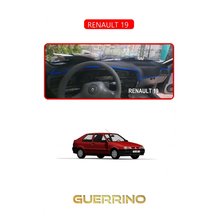 RENAULT 19 TORPİDO KORUMA HALISI KIRMIZI KENAR