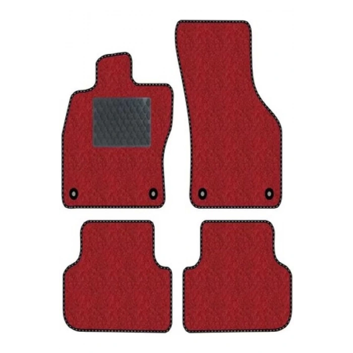 RENAULT MEGANE 1 1995-2002  Kırmızı Halı Siyah Kenar Petek Topuk