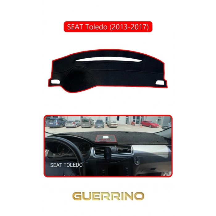 SEAT Toledo (2013-2017)TORPİDO KORUMA HALISI KIRMIZI KENAR