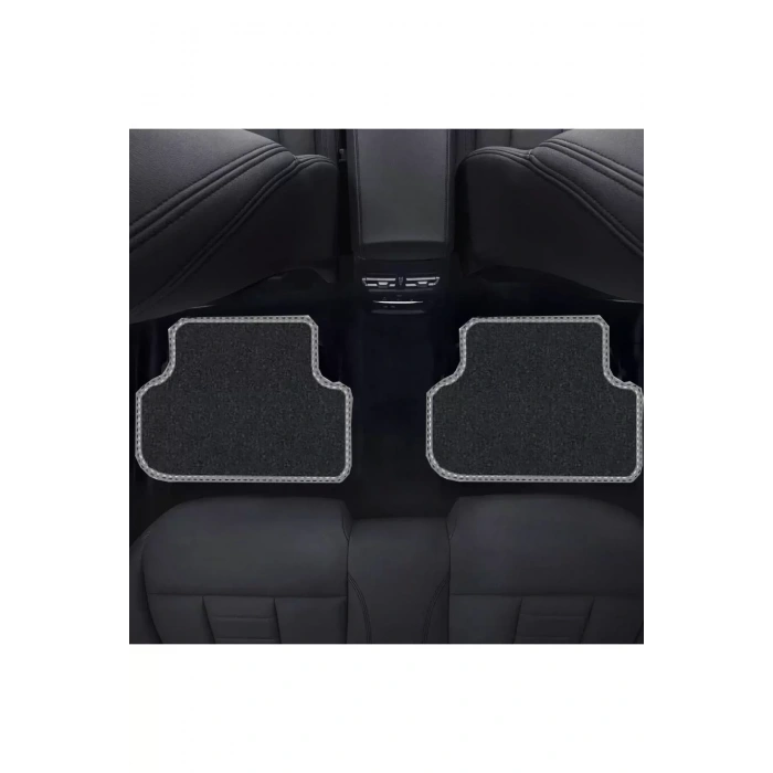 Toyota Auris 2006-2012  Siyah Halı Gri Kenar Petek Topuk