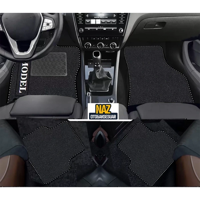 Toyota Hilux 2014 Sonrası   Siyah Halı Siyah Kenar Petek Topuk