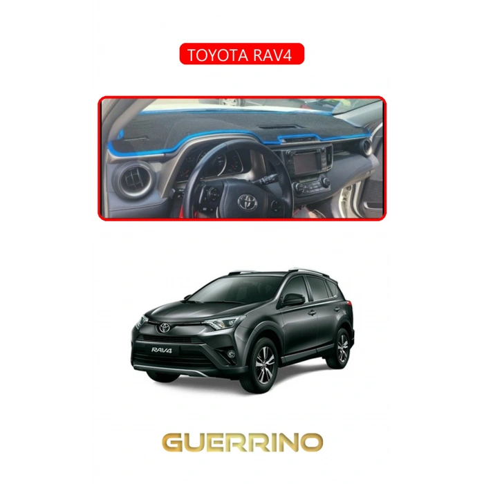 TOYOTA RAV4 TORPİDO KORUMA HALISI KIRMIZI KENAR