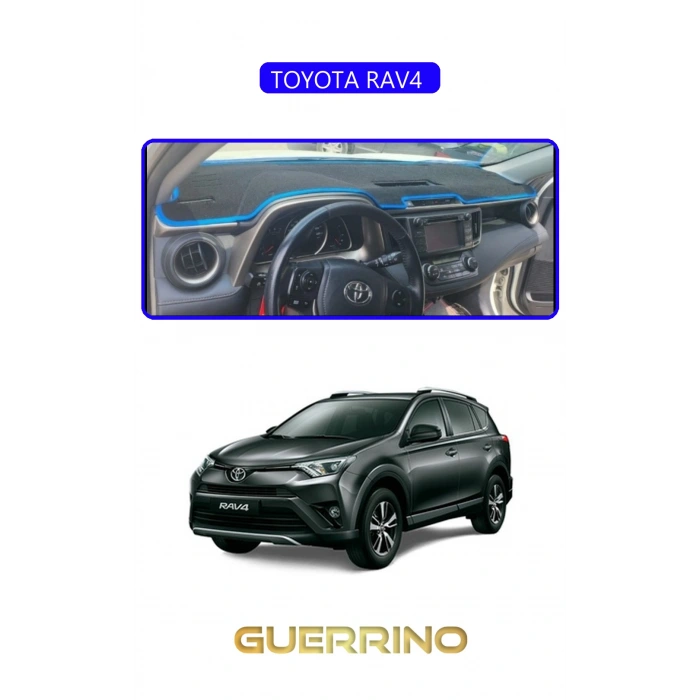 TOYOTA RAV4 TORPİDO KORUMA HALISI MAVİ KENAR