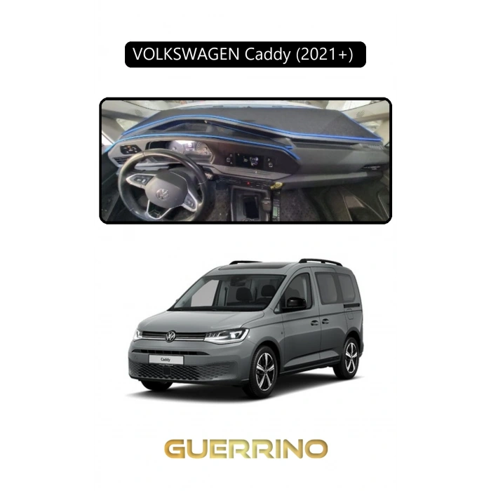 VOLKSWAGEN Caddy (2021+) TORPİDO KORUMA HALISI SİYAH KENAR
