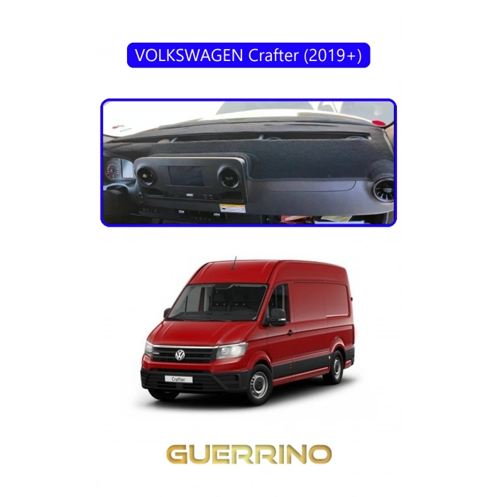 VOLKSWAGEN Crafter (2019+)TORPİDO KORUMA HALISI MAVİ KENAR