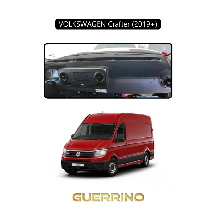 VOLKSWAGEN Crafter (2019+)TORPİDO KORUMA HALISI SİYAH KENAR