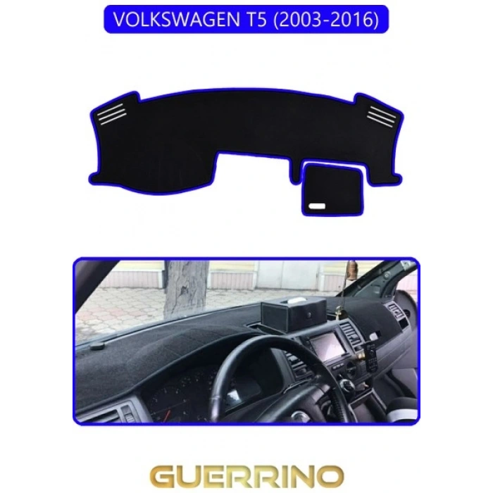 VOLKSWAGEN T5 (2003-2016)TORPİDO KORUMA HALISI MAVİ KENAR